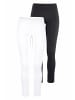 Leggings in weiß + schwarz