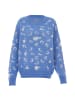 Damen Strickpullover in Denim Blau