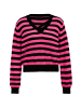 Damen Strickpullover in Schwarz Pink