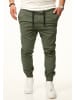 Chinohose - als Jogger Jeans Freizeithose mit Gummibund in Khaki