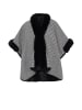 Damen Poncho in Wollweiss