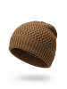 Strick Beanie Mütze in Cognac