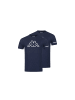 Kappa 2er Pack Herren-T-Shirt LOGO mit Rundhals Ausschnitt in 2xNavy