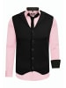 Hemd mit Weste und Krawatte in Rosa