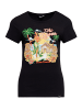 Queen Kerosin Print T-Shirt Tiki Lagoon in schwarz