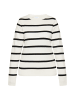 Damen Strick Pullover in Weiss Schwarz