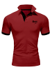 Poloshirt MATEO in Bordeaux/Schwarz