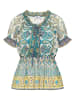 Damen Blusenshirt in Blau Mehrfarbig