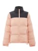 Damen Wattierte Steppjacke in Pfirsich Schwarz