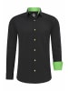 Business Hemd Slim Fit Premium Cotton-Stretch in Schwarz / Grün