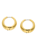 Damen-Creolen Titan Ohrringe Goldfarben