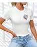 T-Shirt Only Good Vibes WEISS-Schwarz (kleines Motiv)