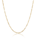 Halskette 925 Sterling Silber Figaro in Gold