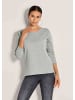 Glamouröser Pullover, Strassakzente in silbergrau / melange