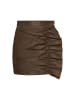 Damen Lederrock in Taupe