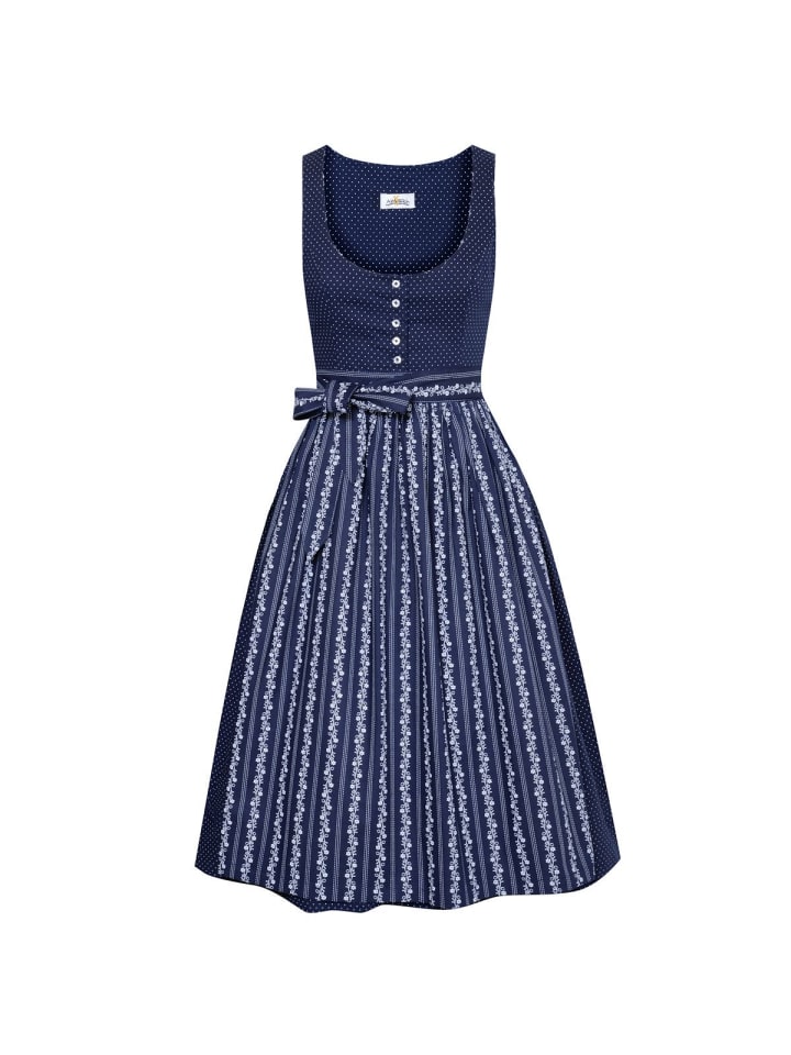 Midi Dirndl Nina in Dunkelblau von Almsach