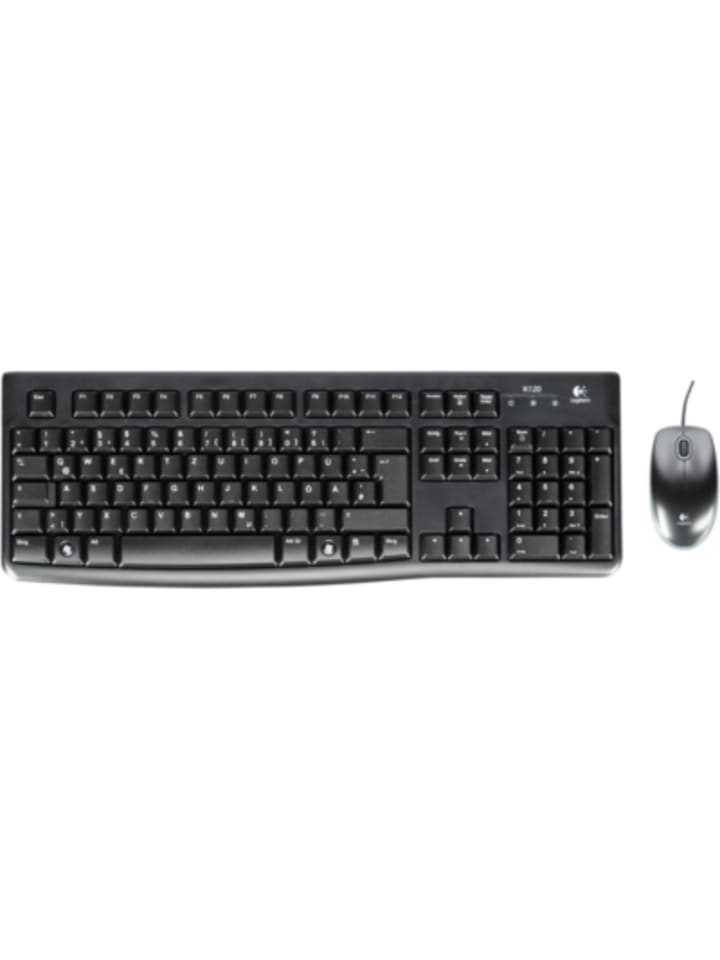 Black Desktop USB Keyboard and Mouse Logitech