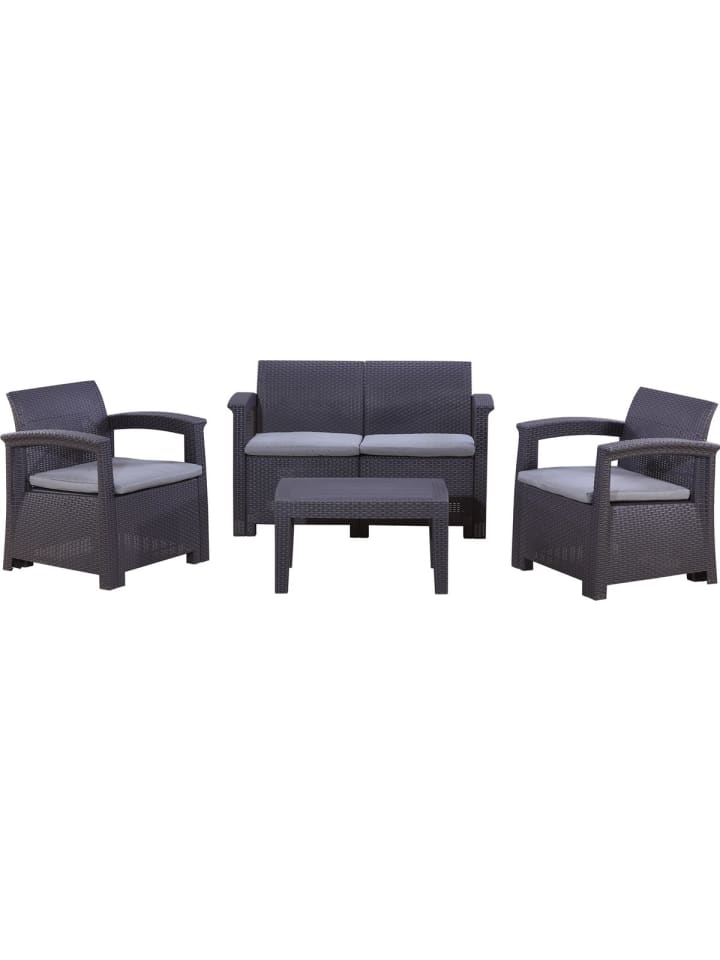 Landwood Furniture Garten Sitzgruppe Hanoi In Anthrazit Gunstig Kaufen Limango