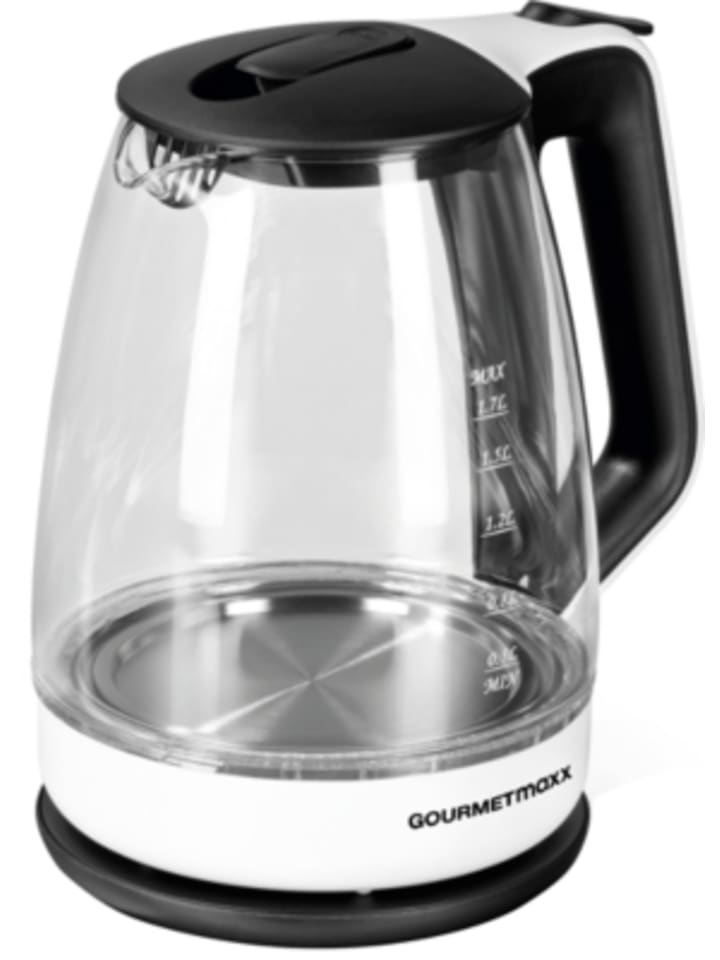 Glaswasserkocher 1,7 L 2200 W kabellos Wasserkocher LED Beleuchtung