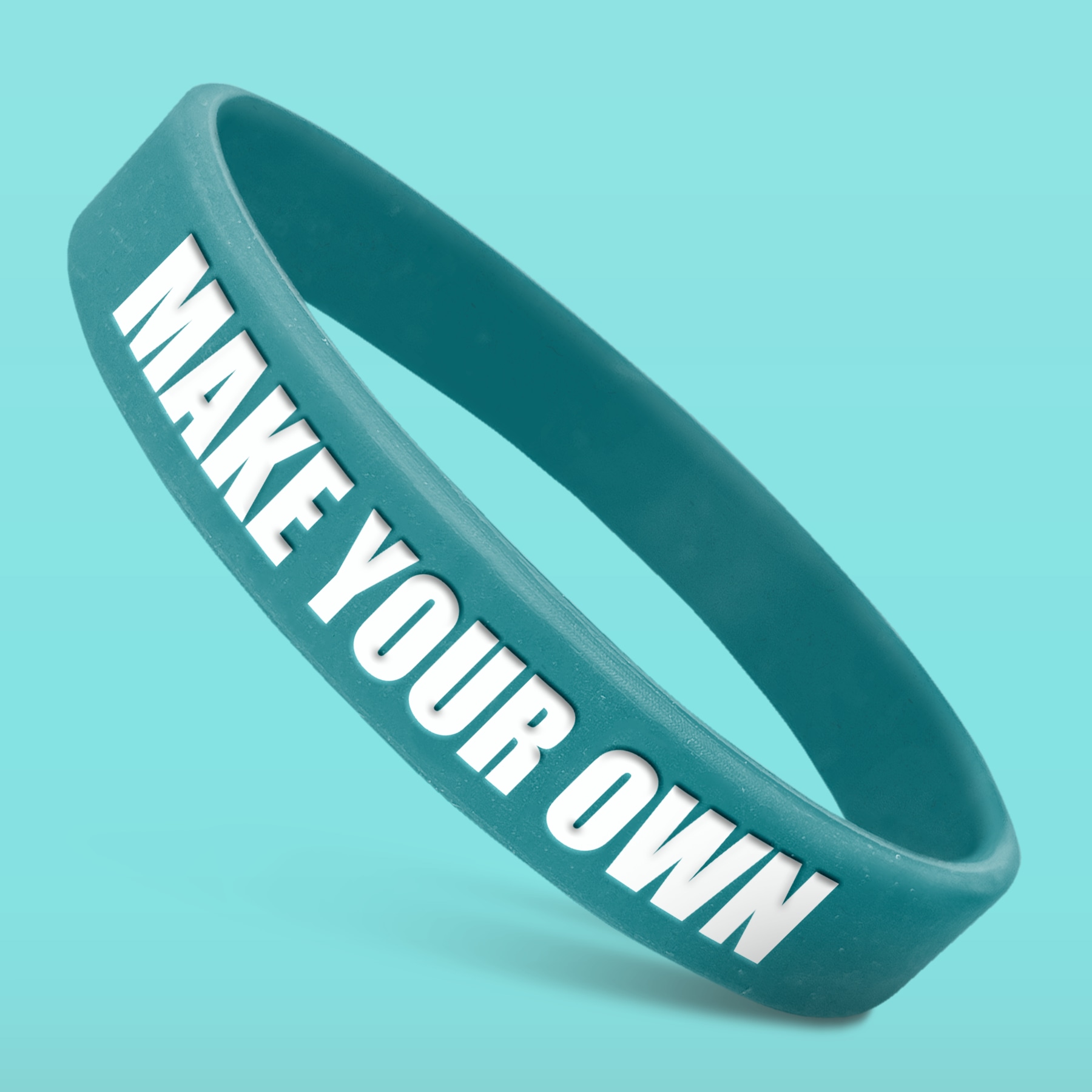 Rubber Wristbands - Fully Customizable - Classic Silicone Bracelets (1ct, Green 322)