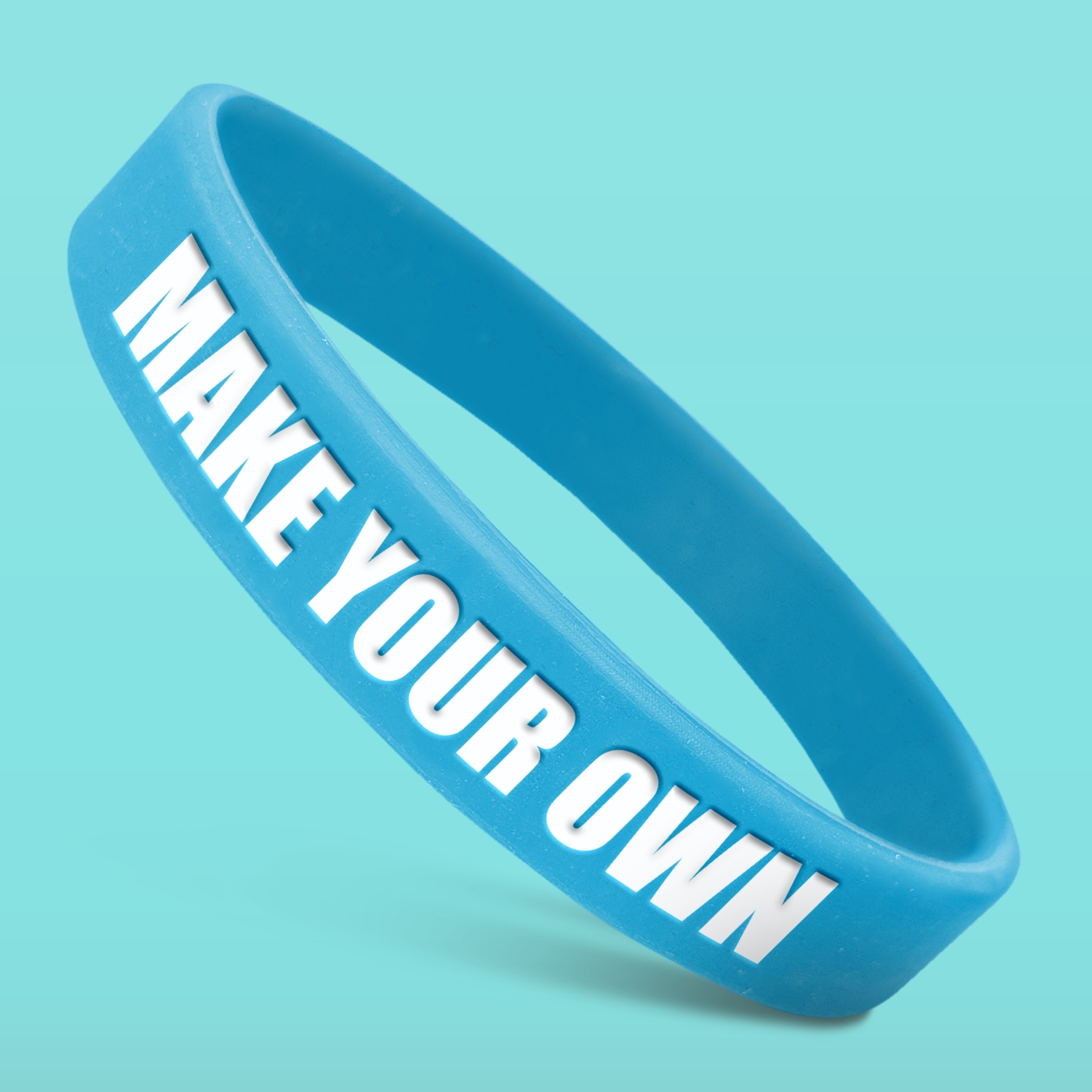 Silicone Bracelets - Fully Customizable - Classic Rubber Wristbands (1ct, Blue 801)