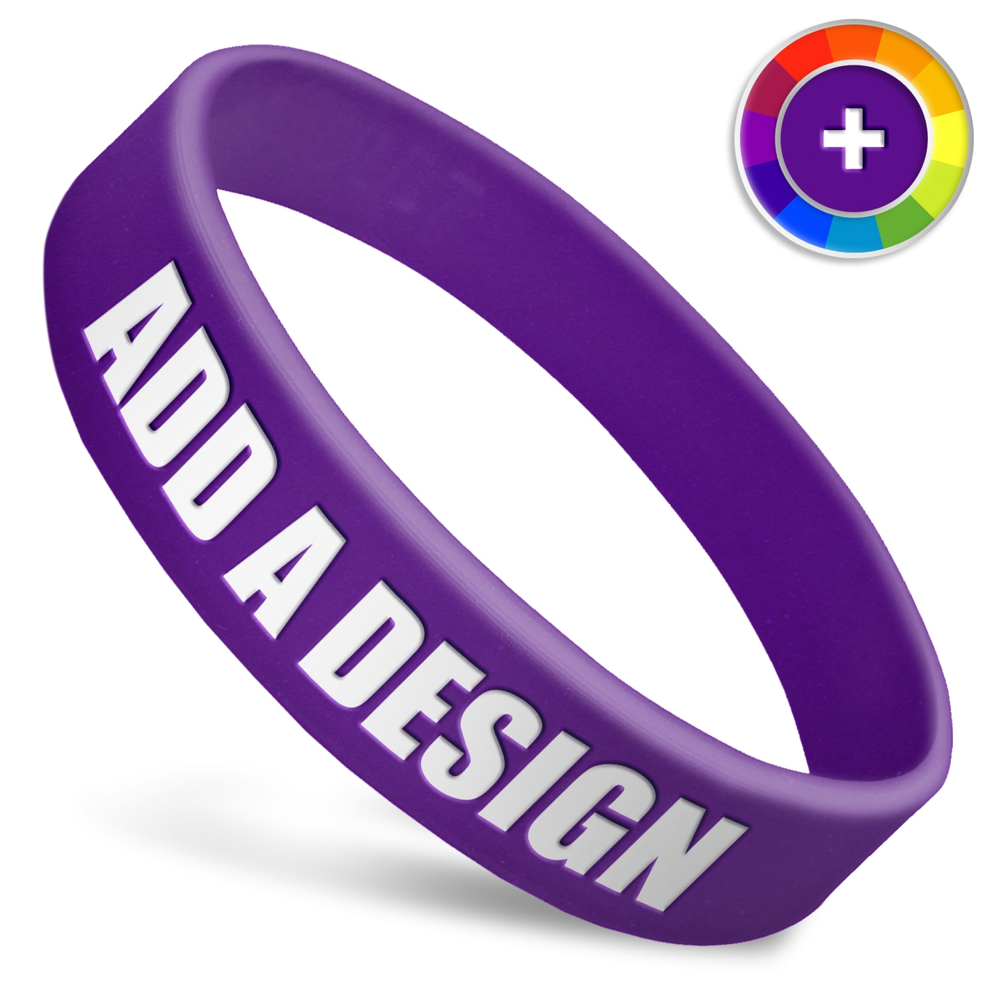 Custom Wristbands - Rubber - Wide (1ct, Purple 2597)