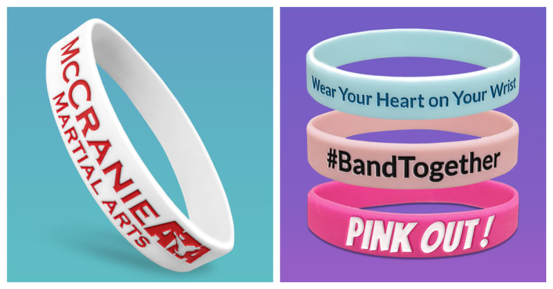 Custom & Rubber Wristbands  Rubber Band Bracelets & Silicone bands