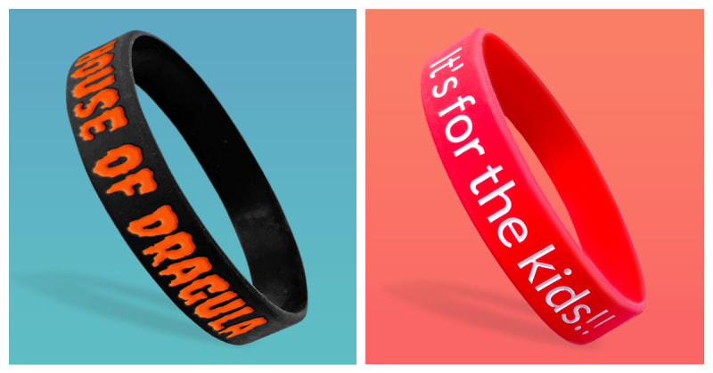 wide wristbands tilted at an angle