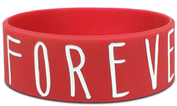 Ultra Wide Custom Wristband – Debossed and Ink Filled