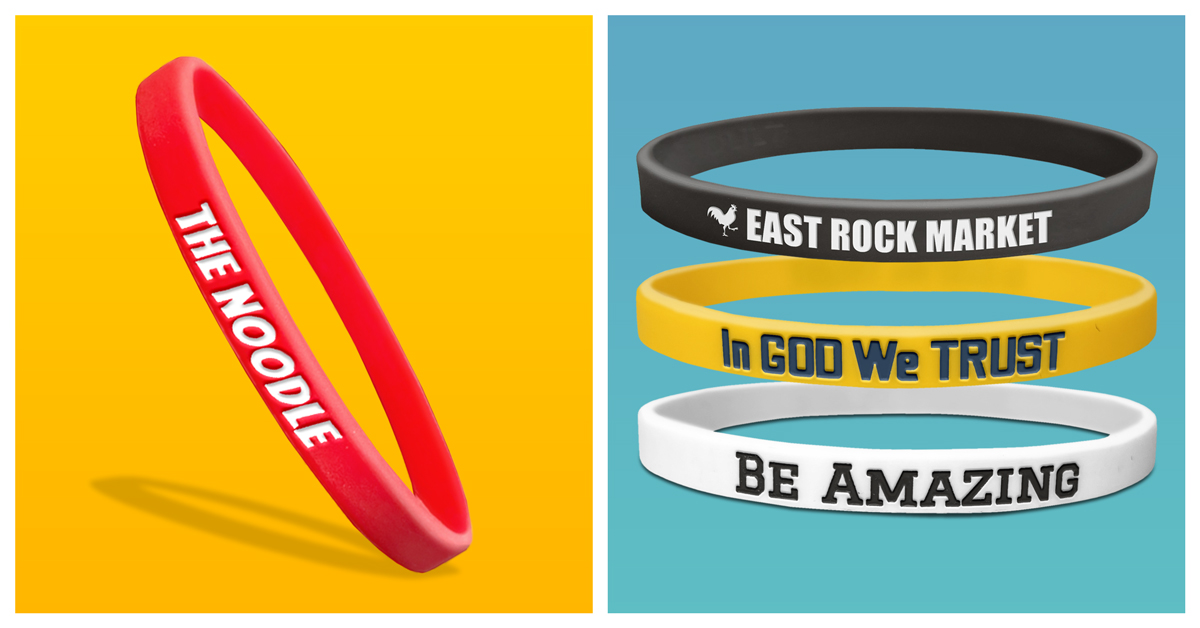 Custom Silicone Wristbands - One Quarter Inch Thin Wristbands