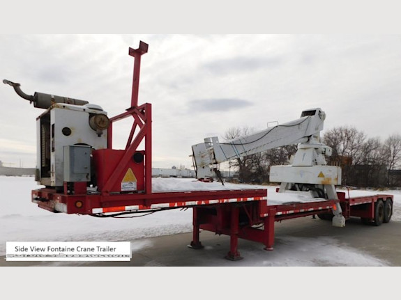 1981 Fontaine       Drop Deck Trailer With Crane