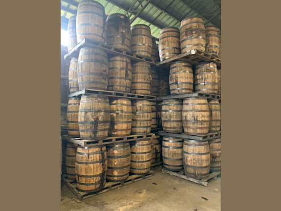 Bourbon Barrels, Once Used, Just Emptied For Refill