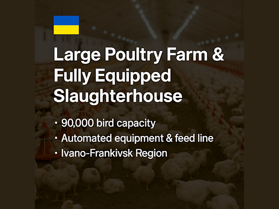 Large Poultry Farm & Fully Equipped Slaughterhouse