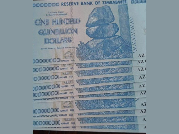 Zim Quintillion note for sale