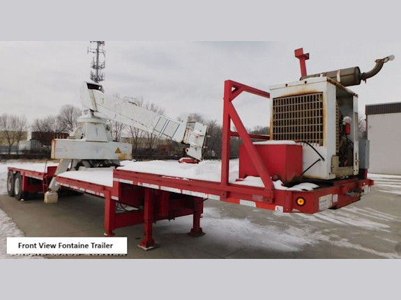 1981 Fontaine       Drop Deck Trailer With Crane