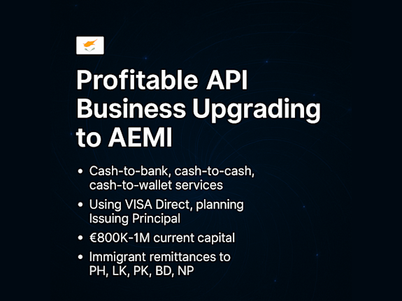 Cyprus Profitable API Business Upgrading to AEMI