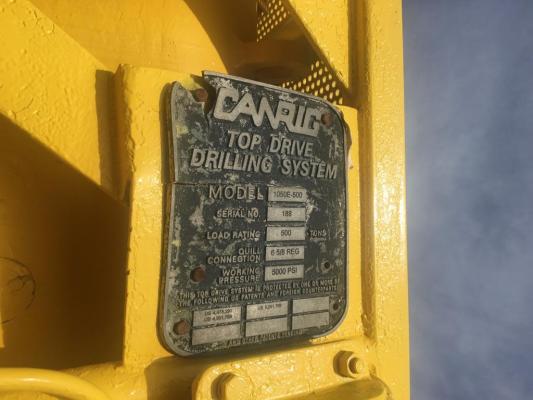 Canrig 1050 Top Drive Available