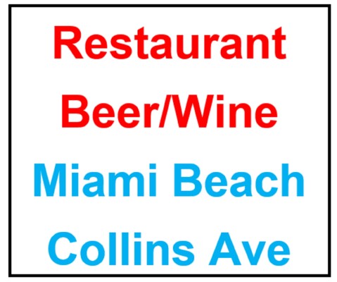 Miami Beach Famous Collins Ave Restaurant