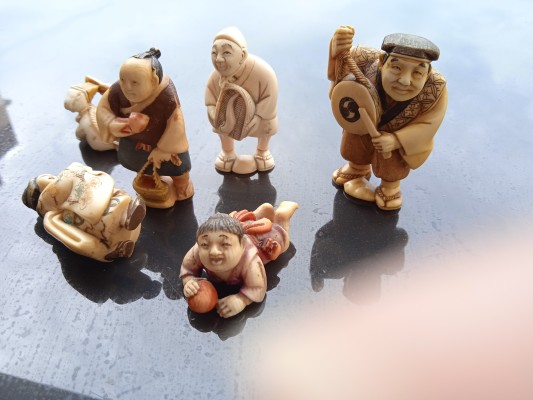 A Collection of Six Antique Netsukes