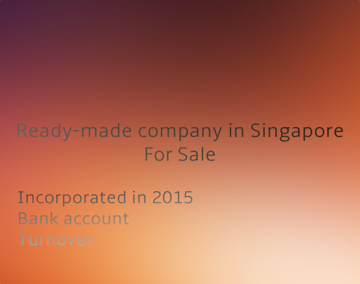 Ready-made Company with Bank Account in Singapore