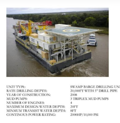 Swamp Barge Drilling Rigs For Sale