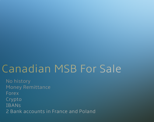 Canadian Licensed MSB Financial Company