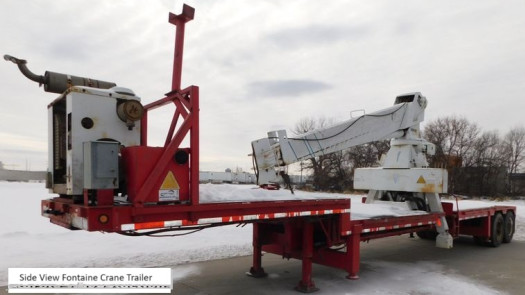 1981 Fontaine       Drop Deck Trailer With Crane