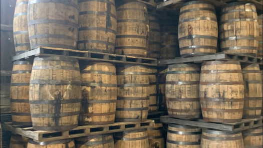 Bourbon Barrels, Once Used, Just Emptied For Refill