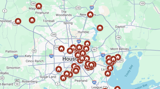 150 Buildable Scatter Site lots in Houston