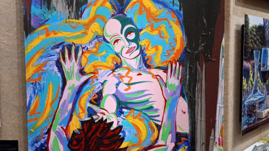 Jim Carrey Original Art / Drowning In Your Hair