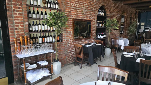 Beautiful White Cloth Italian Restaurant