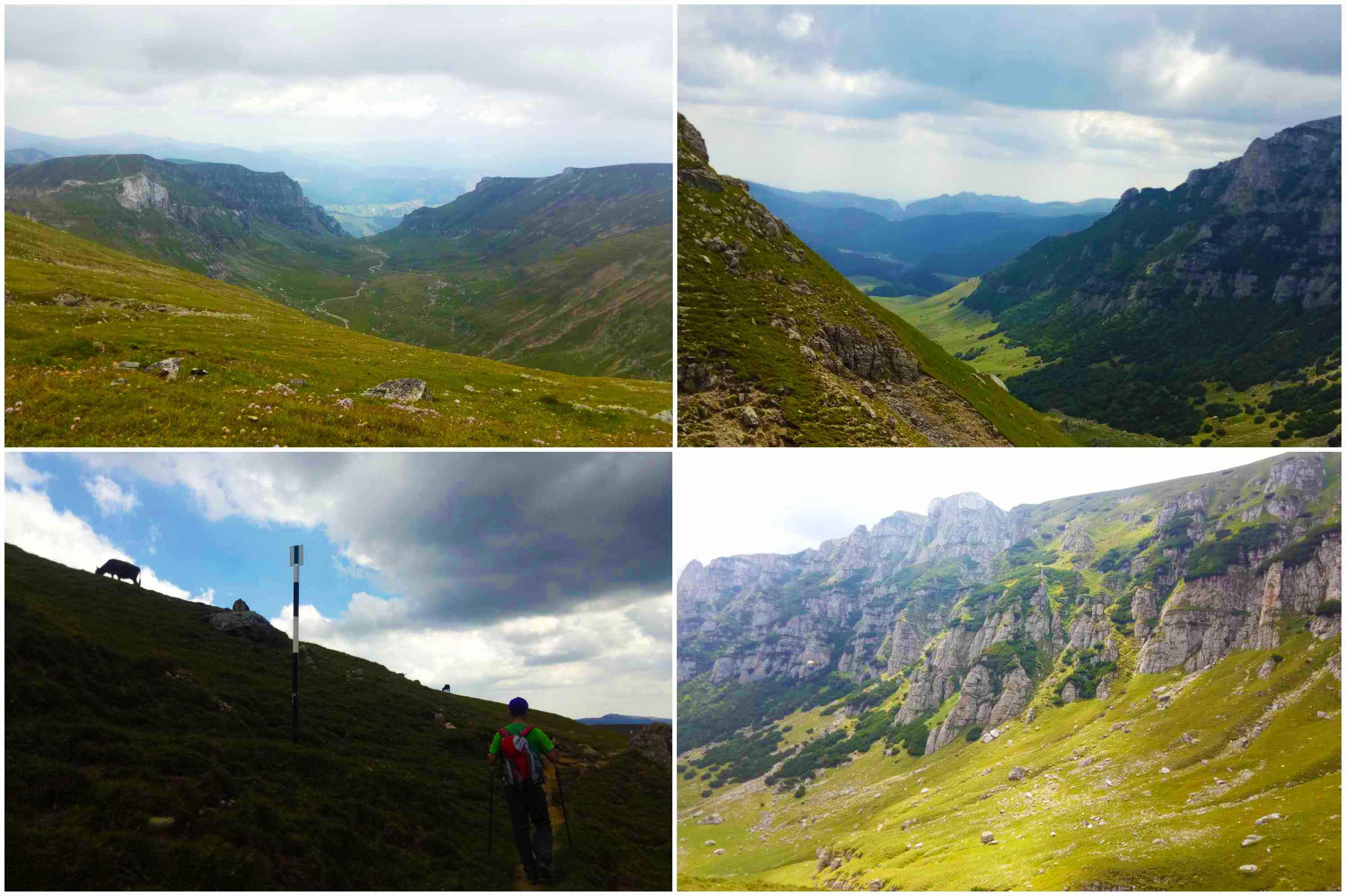 in drumetie de la varful omu pe valea ialomitei