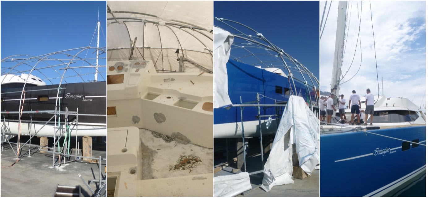 Yacht in the workshop