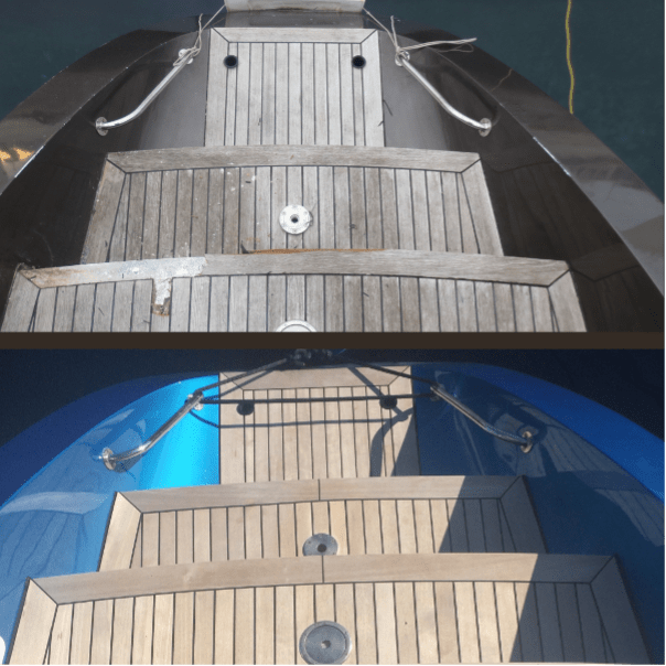 Restored yacht stairs